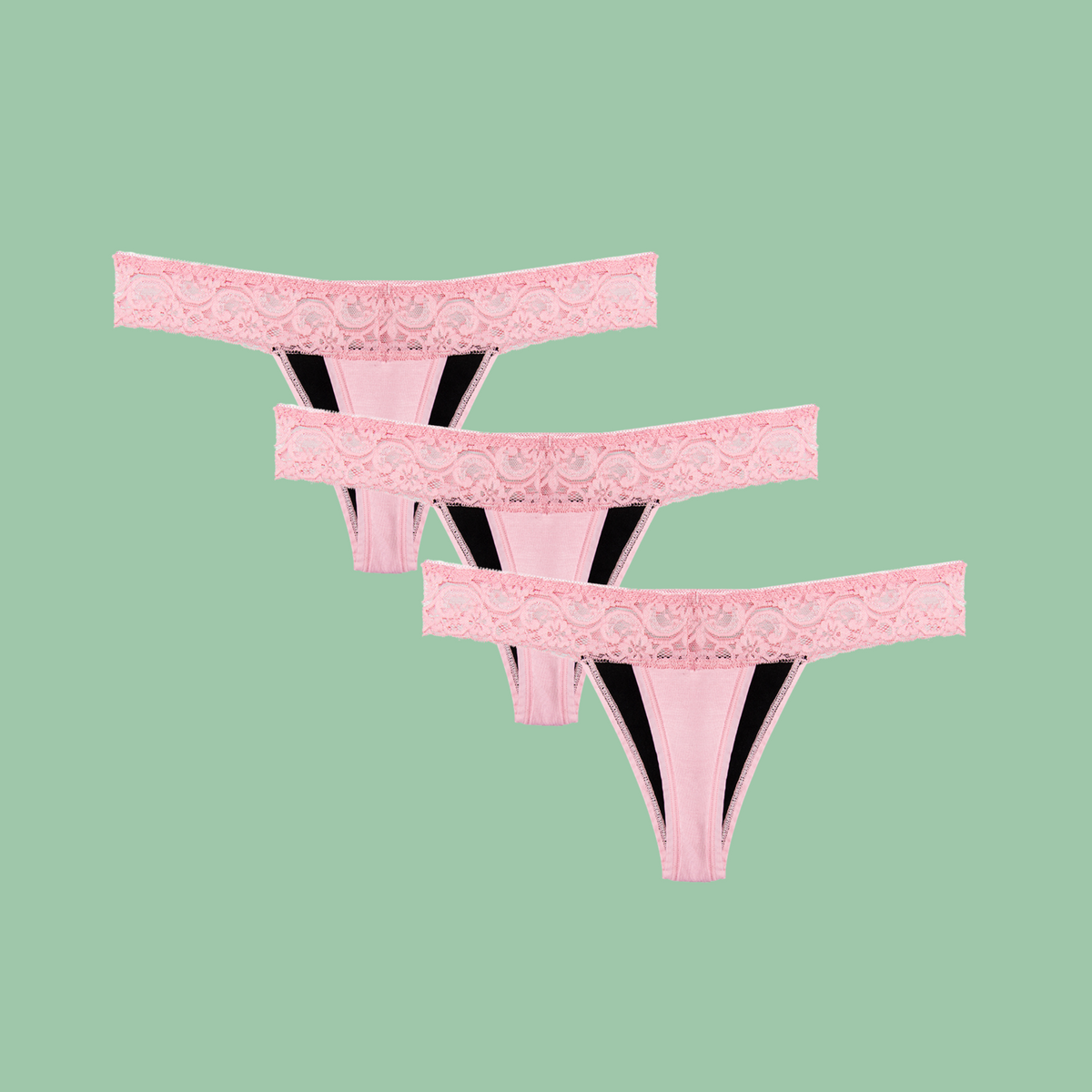 Rose Thong - Period Underwear Bundle x 3 InTimes